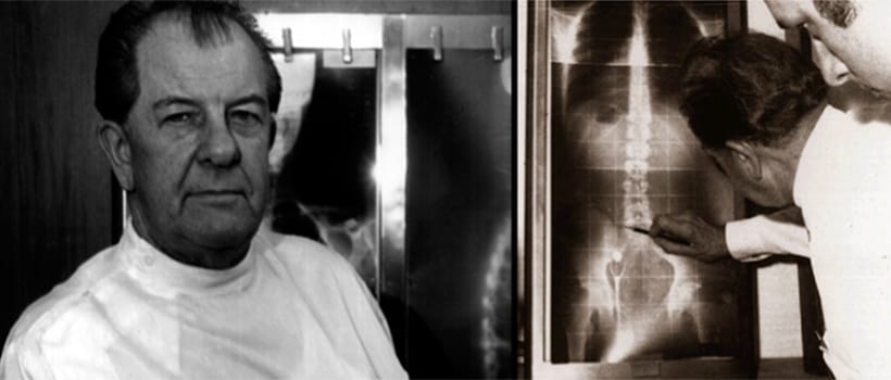 Dr. Gonstead with Spine X-Ray.