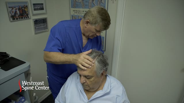 Dr. Craig Barcomb utilizes Gonstead Chiropractic adjustments for Chip Andrews.